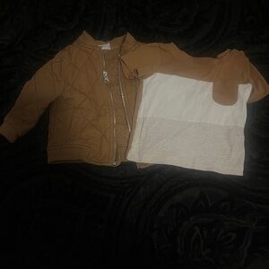 Tan and White Baby 2pc